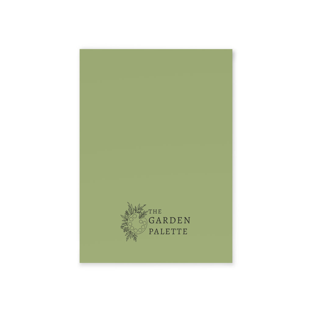 Plain green backside of card
