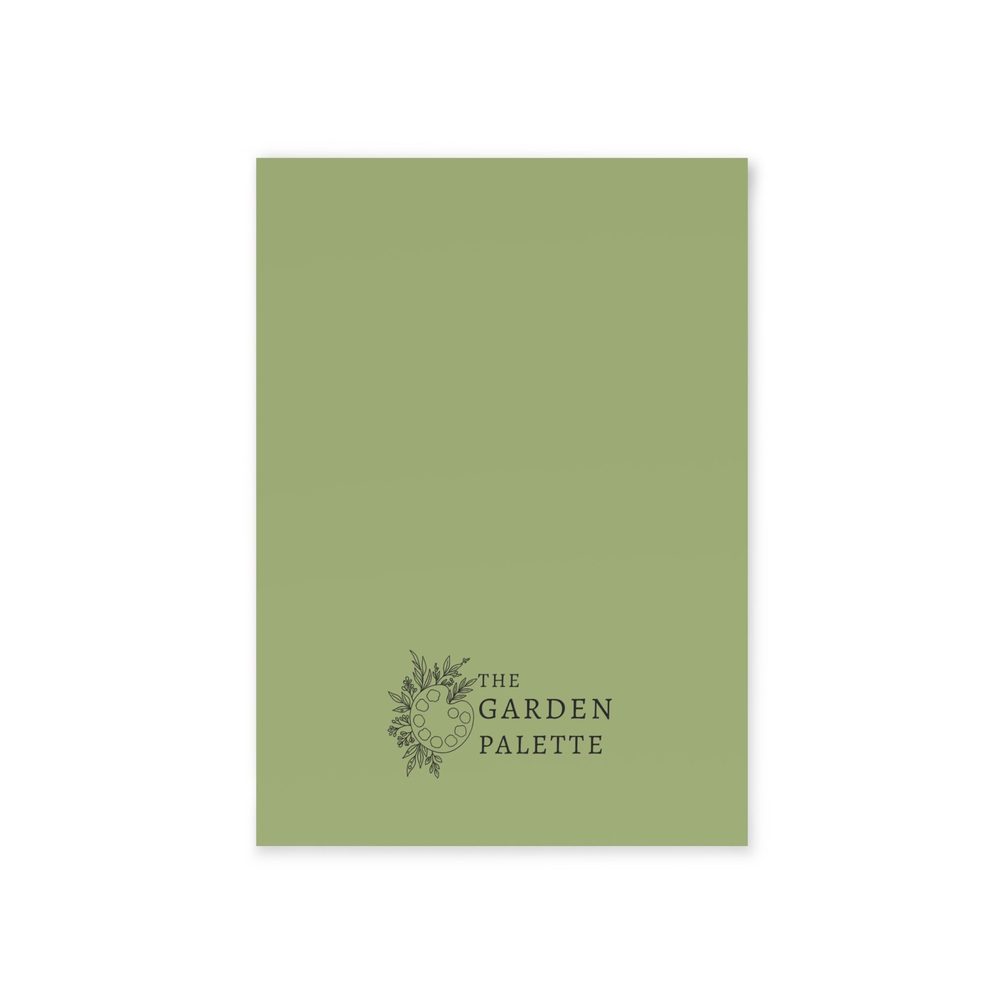 Plain green backside of card