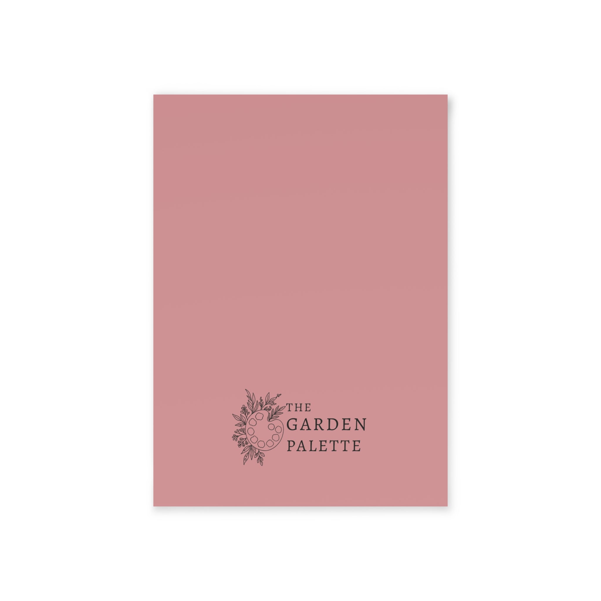 Plain pink backside of card