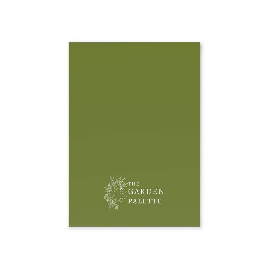 Plain green backside of card