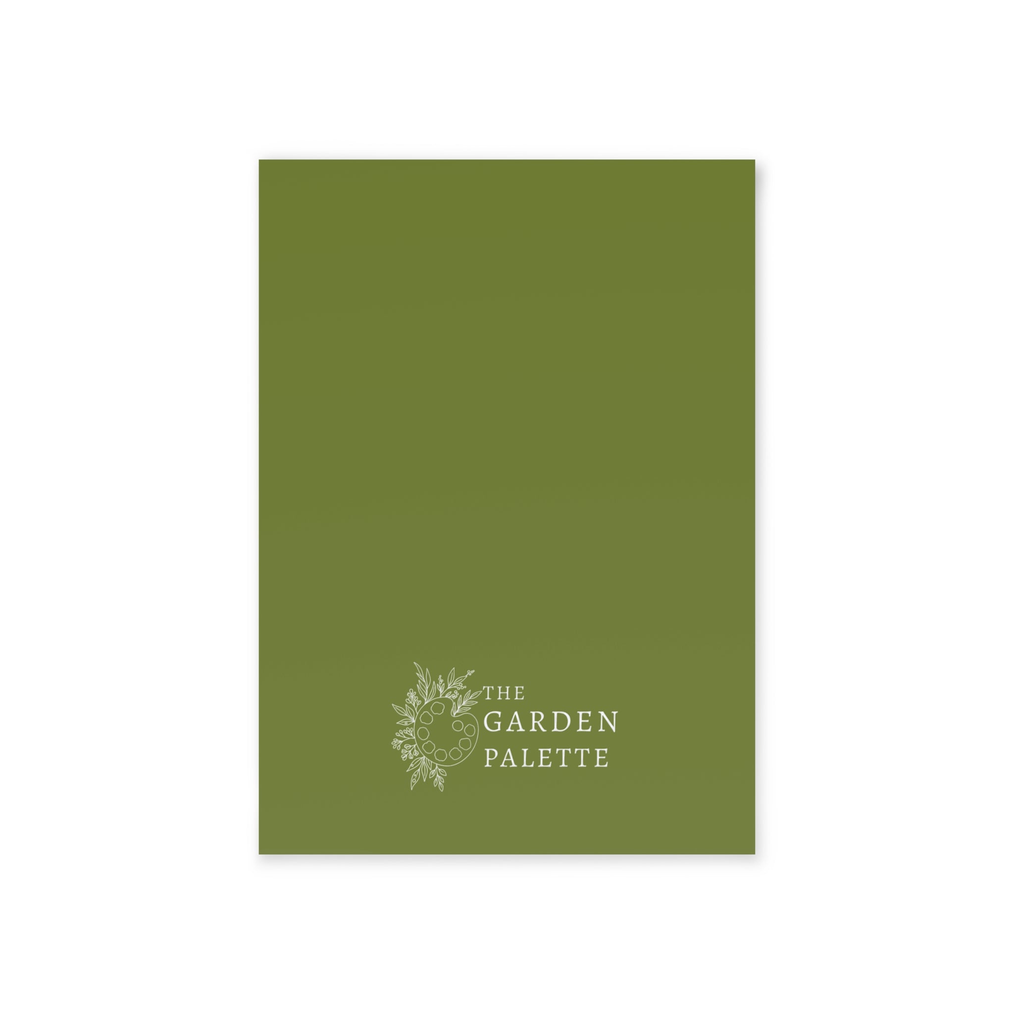 Plain green backside of card