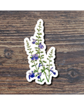 Floral sticker on a wood surface