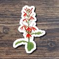 Floral sticker on a wood surface