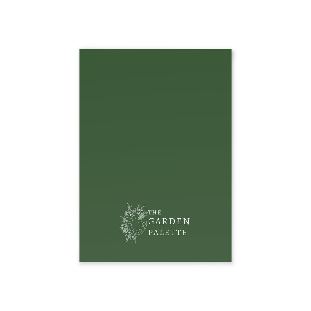 Plain green backside of card