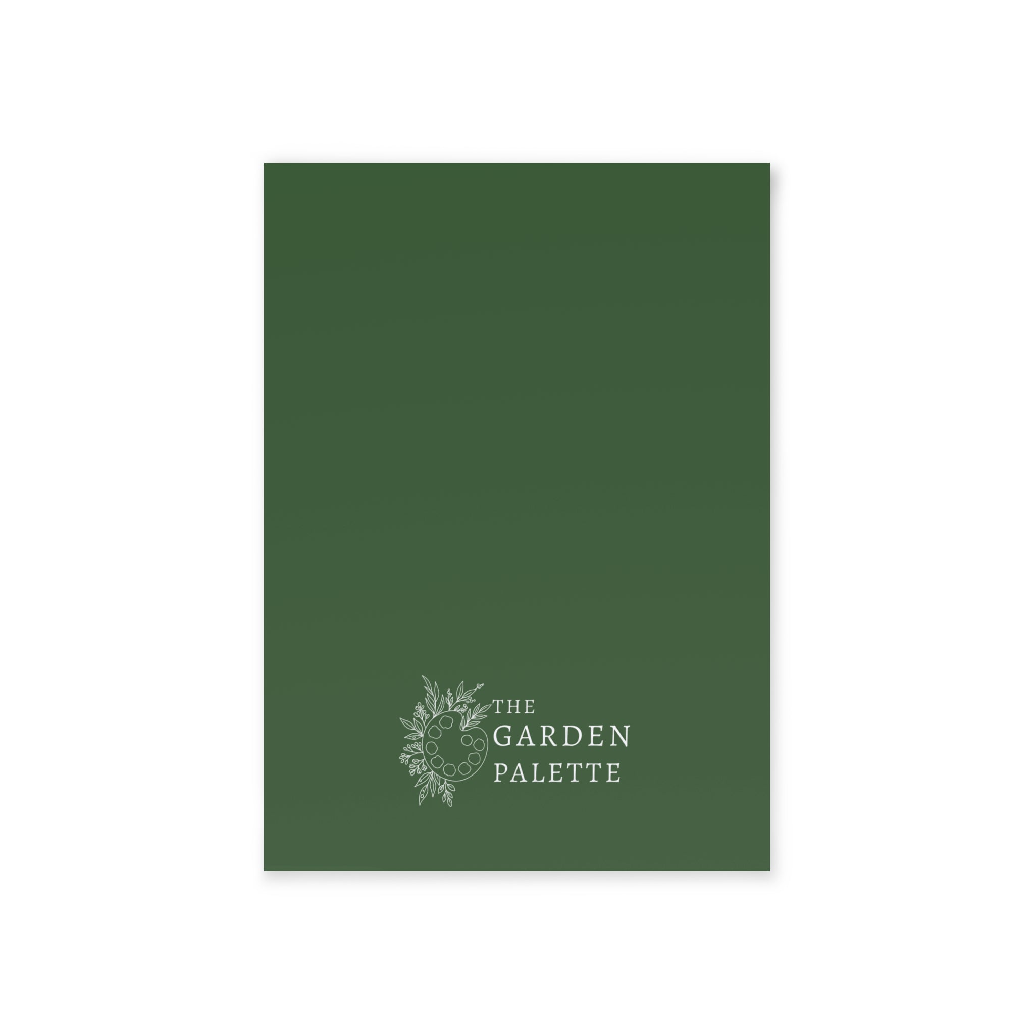 Plain green backside of card