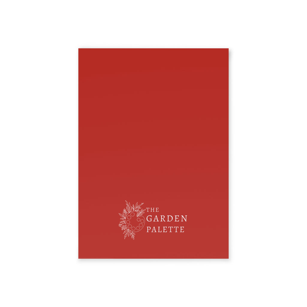 Plain red backside of card