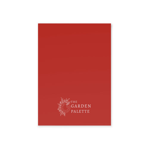 Plain red backside of card