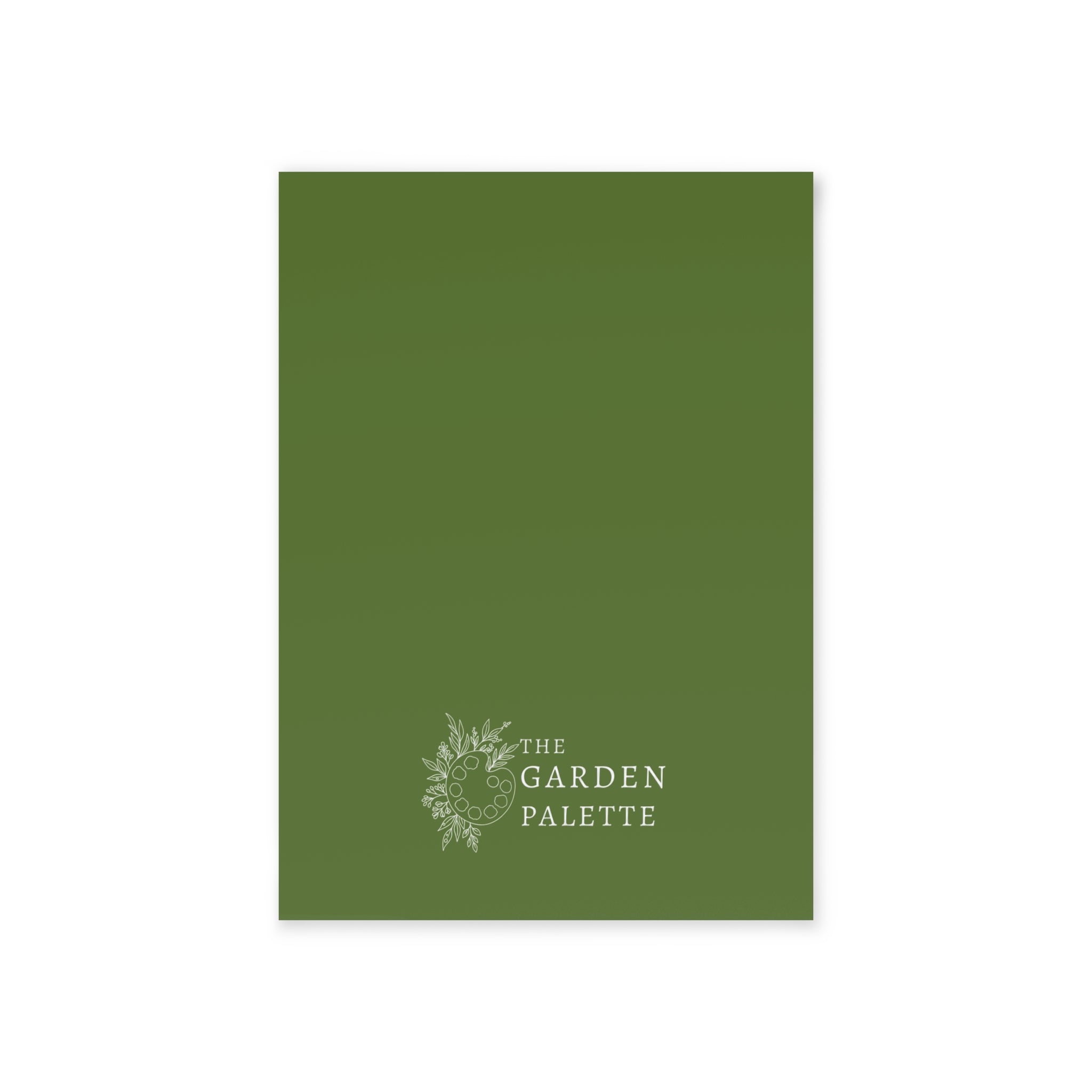 Plain green backsde of card
