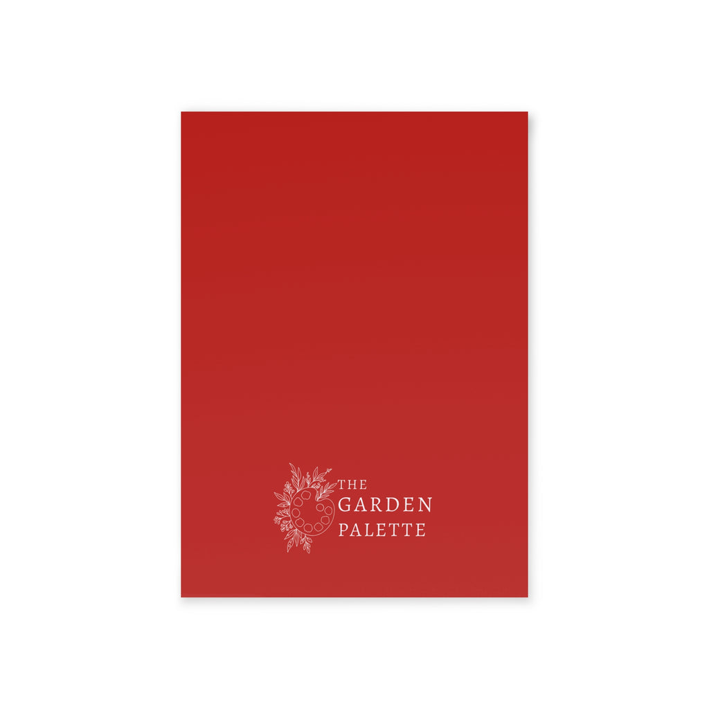 Plain red backside of card