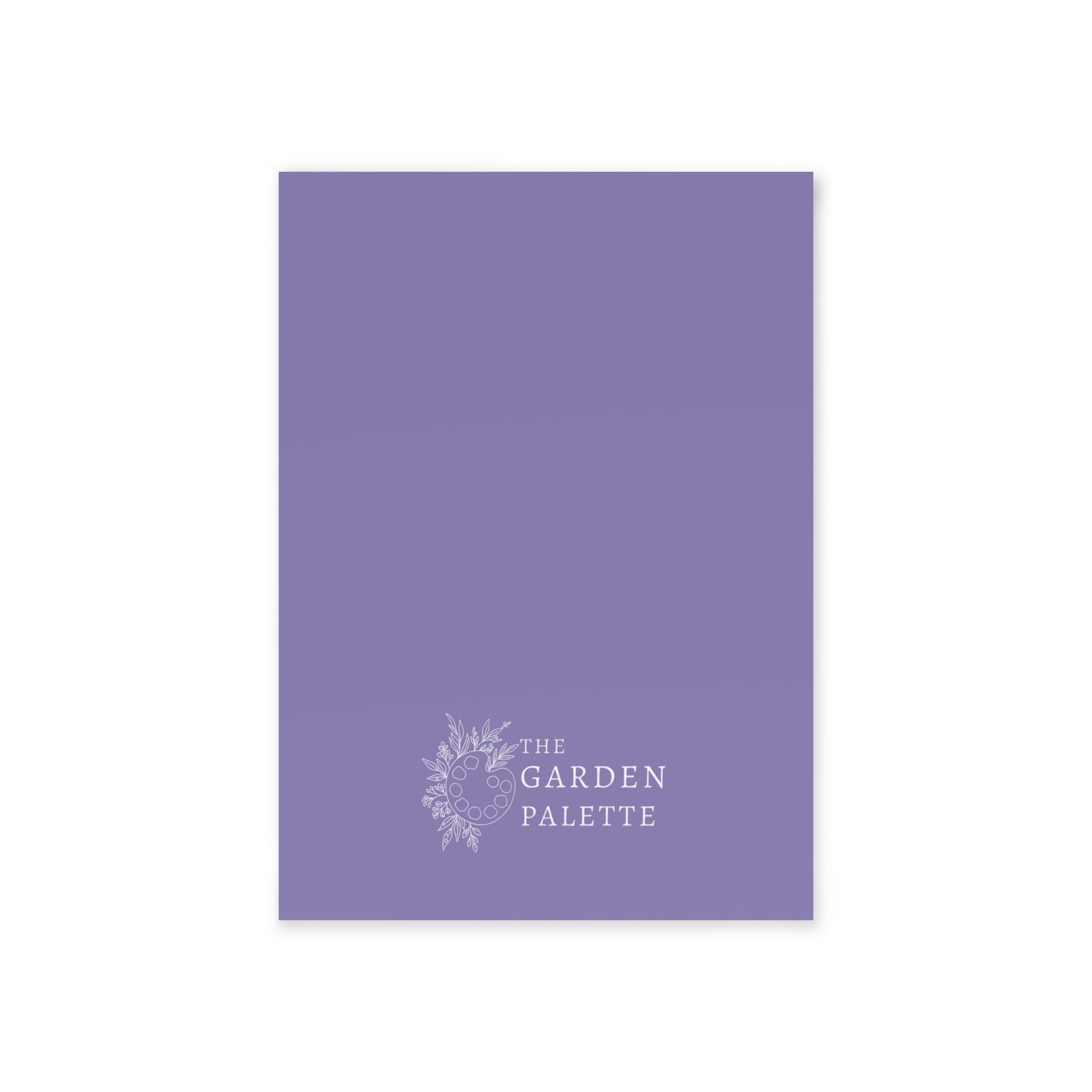 Plain purple backside of card