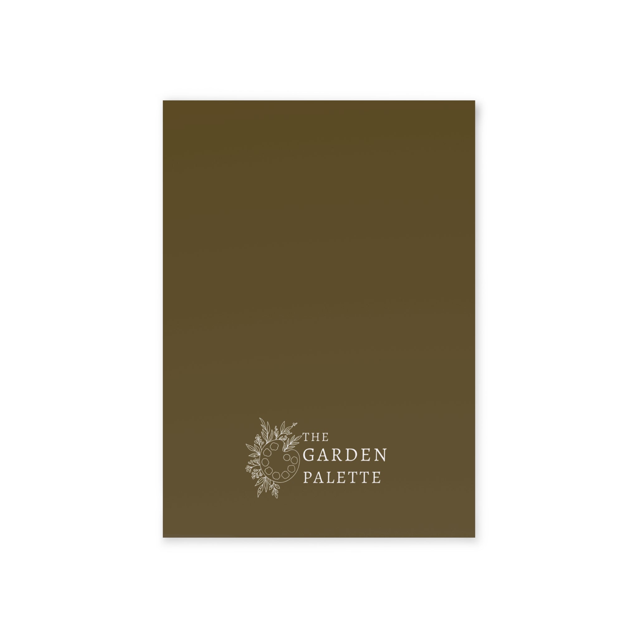 Plain brown backside of card